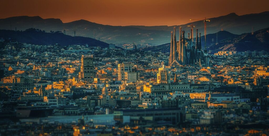 Your barcelona travel journey begins with a view over the city rooftops